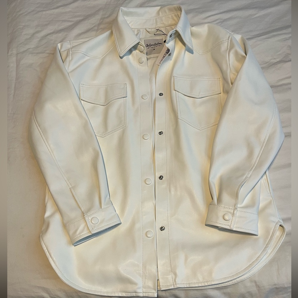 Laurie Belles Faux Leather Shacket